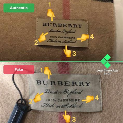 how to tell real burberry from fake|authenticate burberry item.